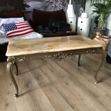 Marble and gold coffee table