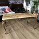 Table basse marbre et or
