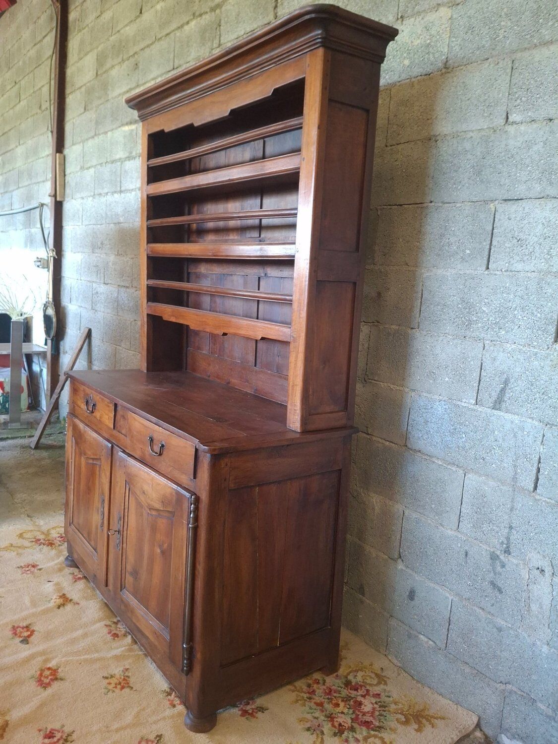 Grand Sideboard 2 Bodies Fruit Wood Provincial Style 18th Century