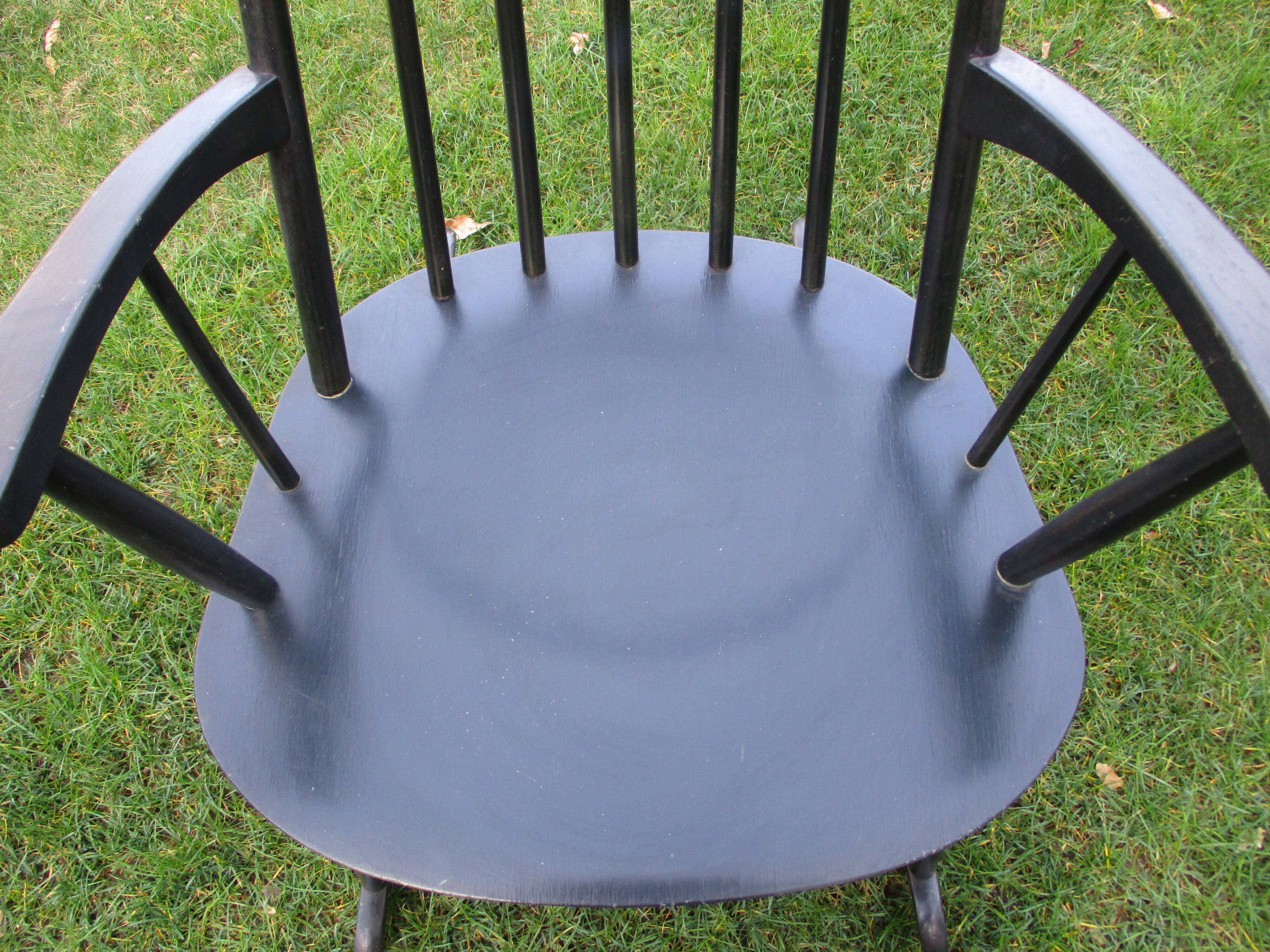 Black beech rocking chair, Stol Kamnik, 60s.