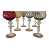 7 verres à vin en cristal de bayel modèle Venus