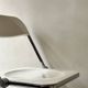 White folding chair & chrome Plia by G. Piretti for Castelli, 1970