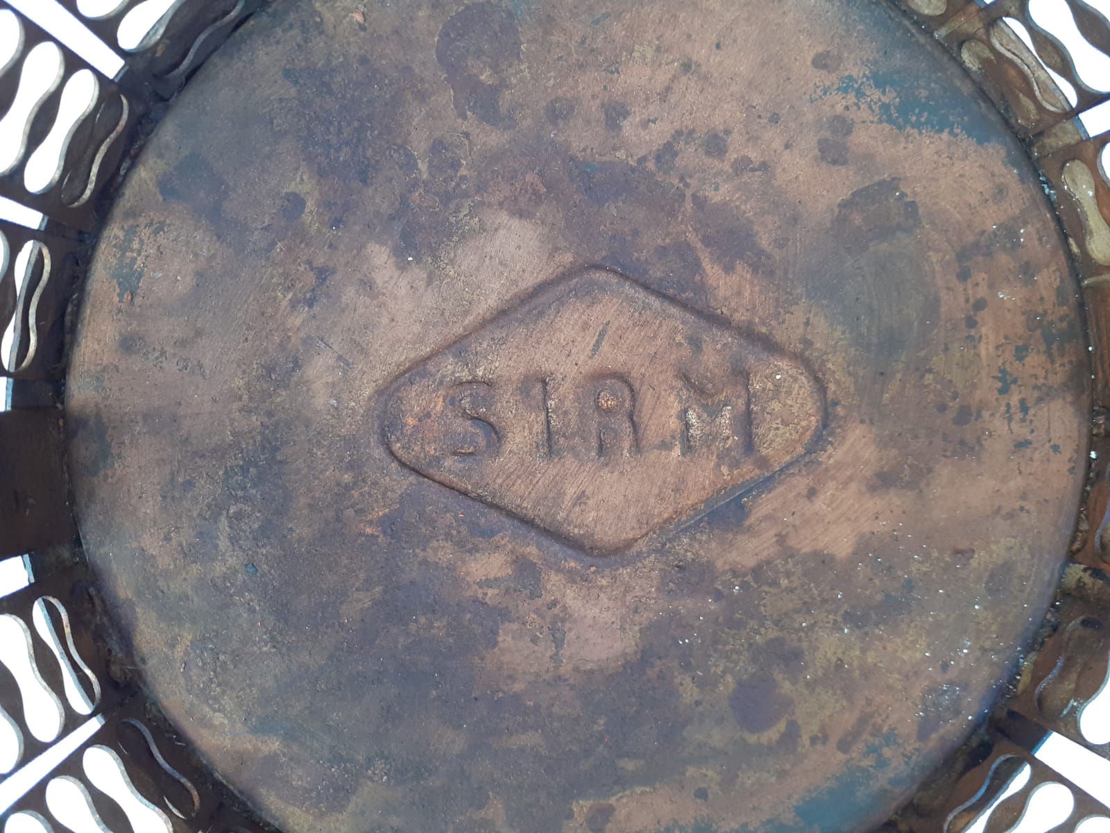 Vintage metal wastepaper basket