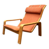 Mid-century modern Pulkka lounge chair by Ilmari Lappalainen for Asko, 1960s.