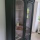 Old black Napoleon III display case, dresser, cabinet of curiosities, storage unit