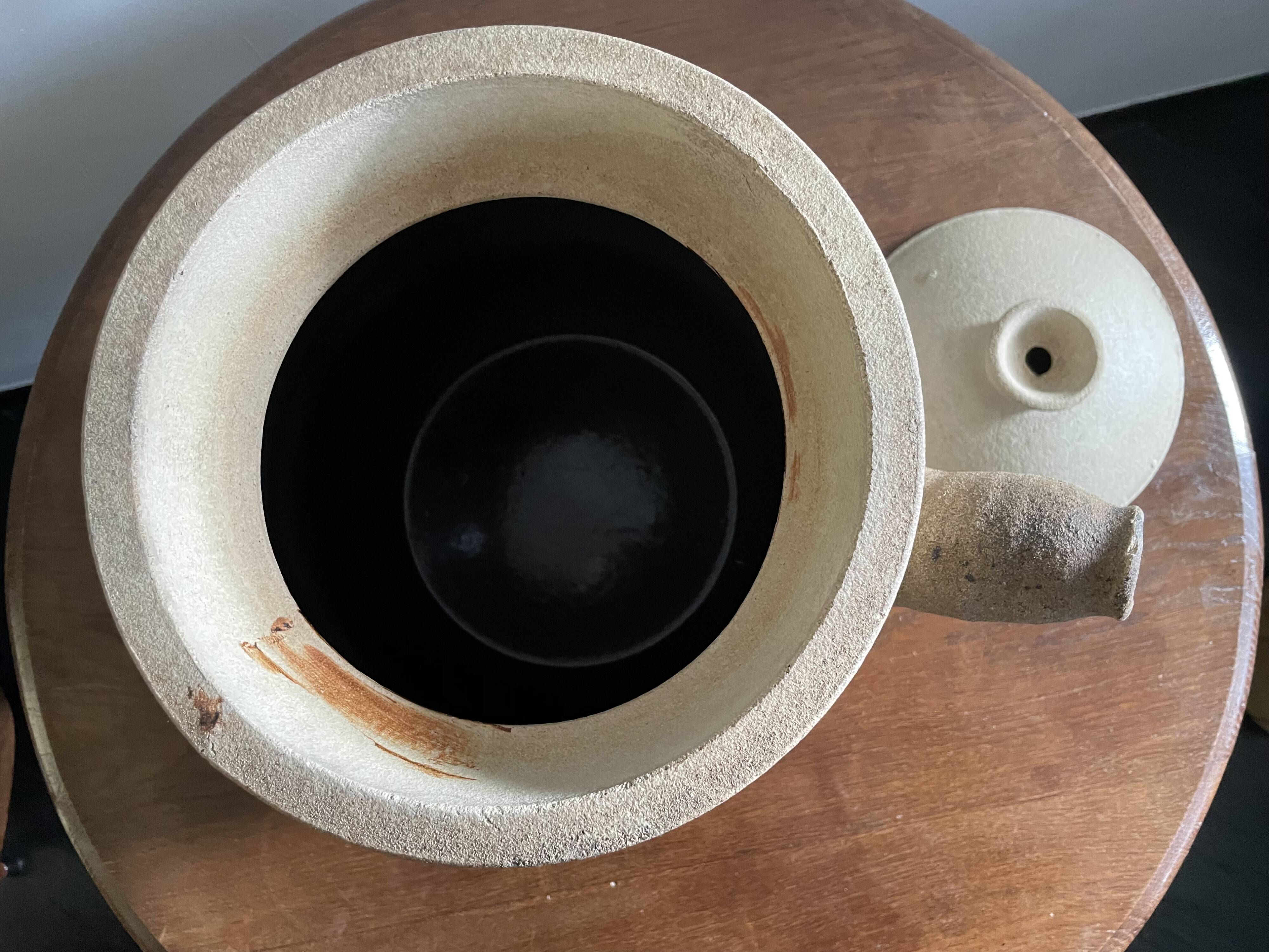 Set of two Japanese Donabe clay pots