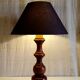 Table lamp base made of solid turned wood - mid 20th century