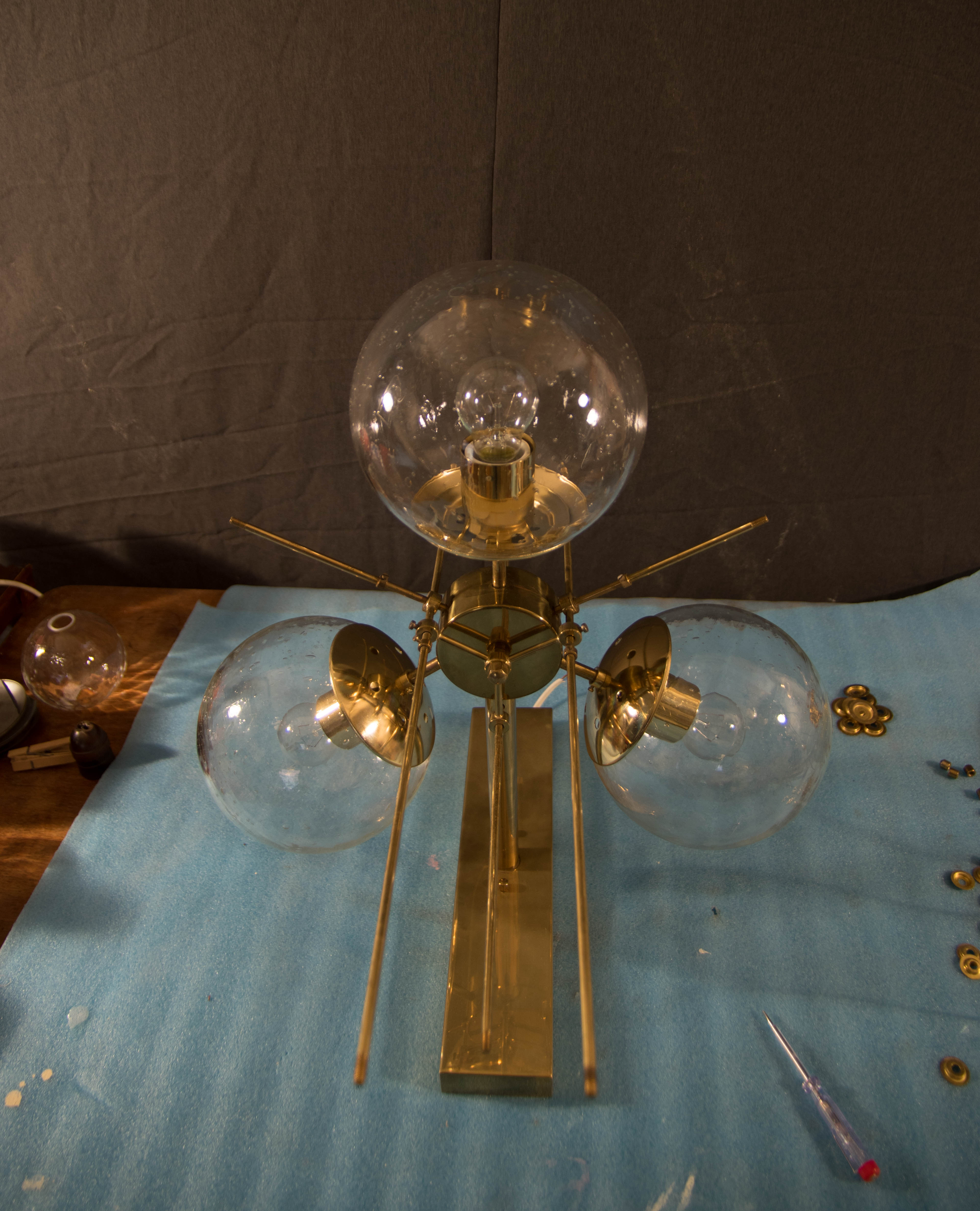 Chandelier by Kamenicky Senov, 1960s, Up to Six Items