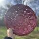 Vintage ceramic bowl from the 1950s, Vallauris style, light burgundy.