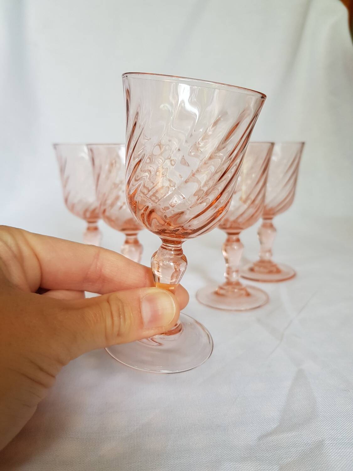 5 verres à shot tourbillonnants Luminarc Rosaline