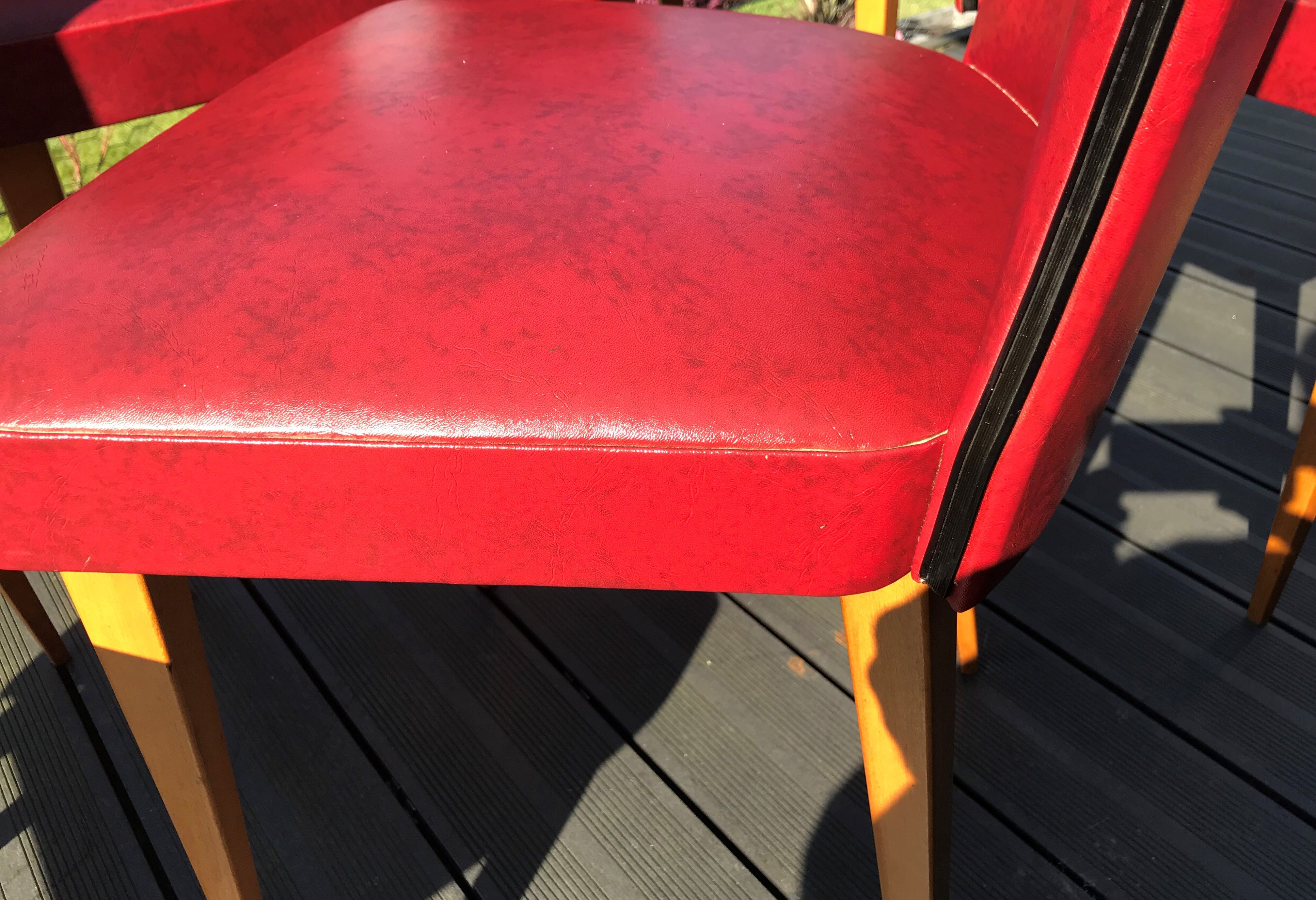 Six chairs feet spindles 1950