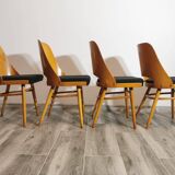 Dining chairs by radomir hoffman for ton, 1950s, set of 4