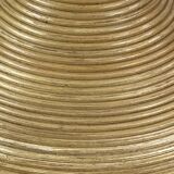 Pencil Reed Rattan Bamboo Hanging Pendant Lamps, Italy, 1970s, Set of 2