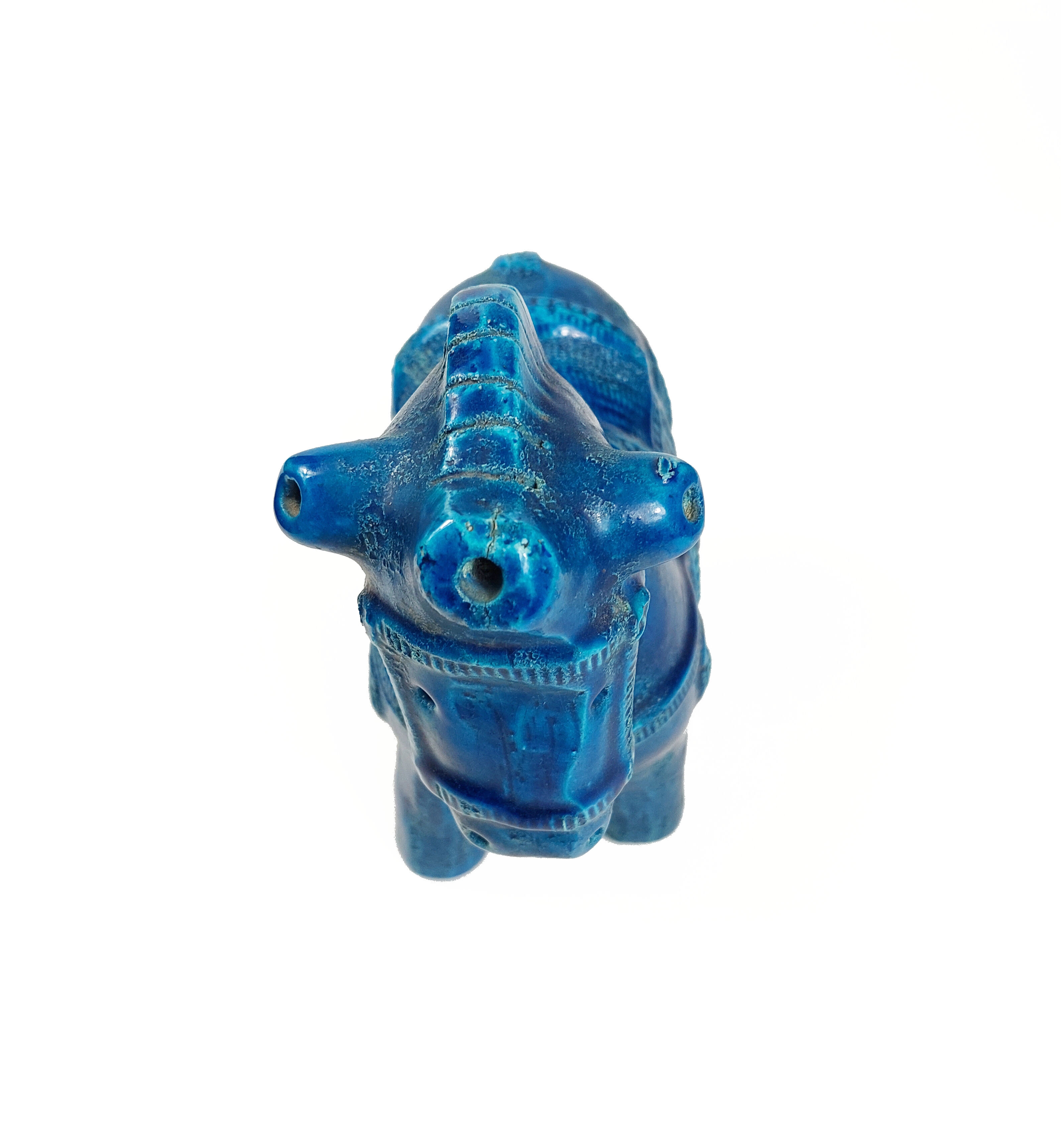 Cheval en céramique en Rimini blue par Aldo Londi