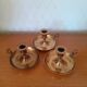 Lot de 3 bougeoirs en laiton