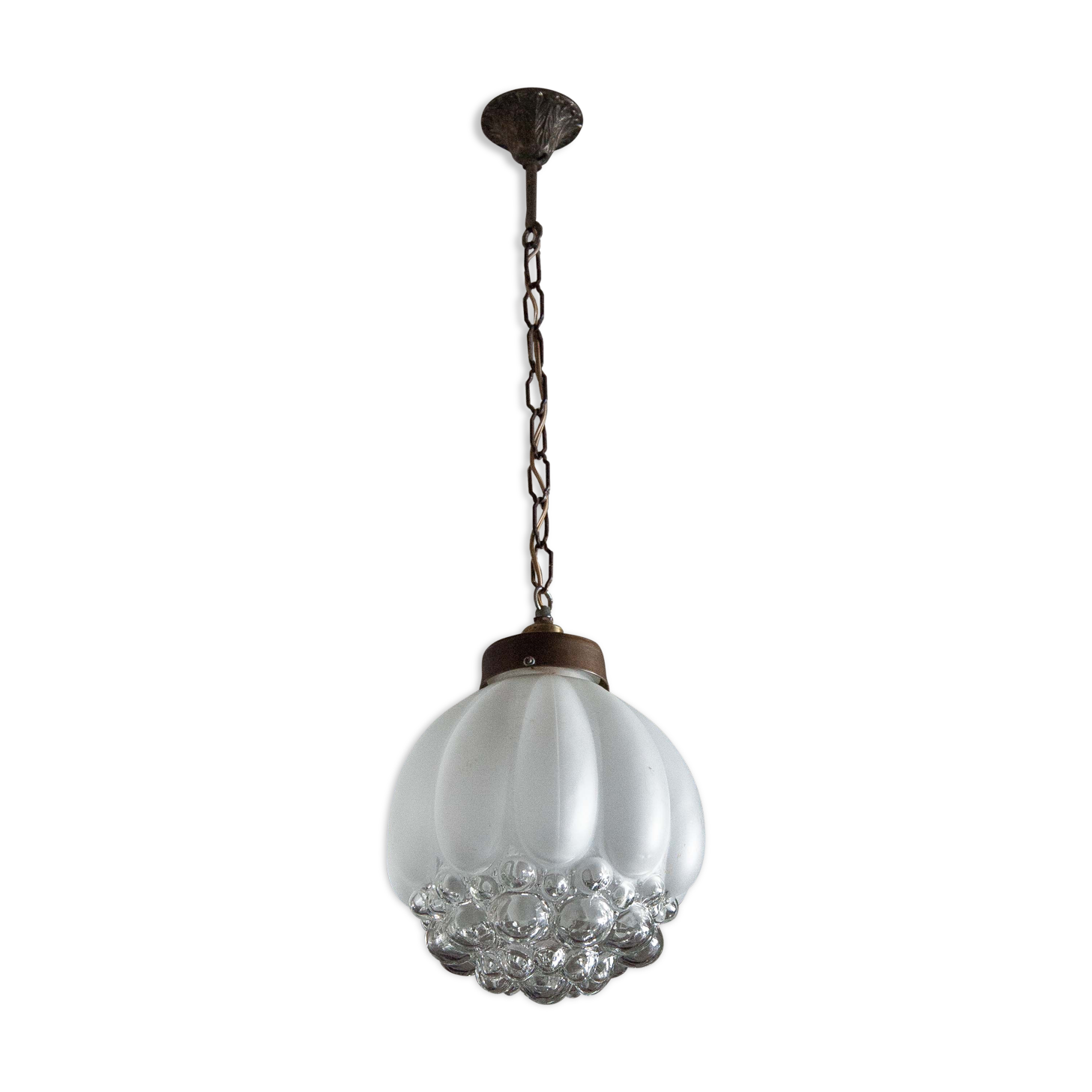 Vintage, old Suspension suspension, globe glass bubble, bubble lamp, shabby chic, interior decoration, for light, ceiling light