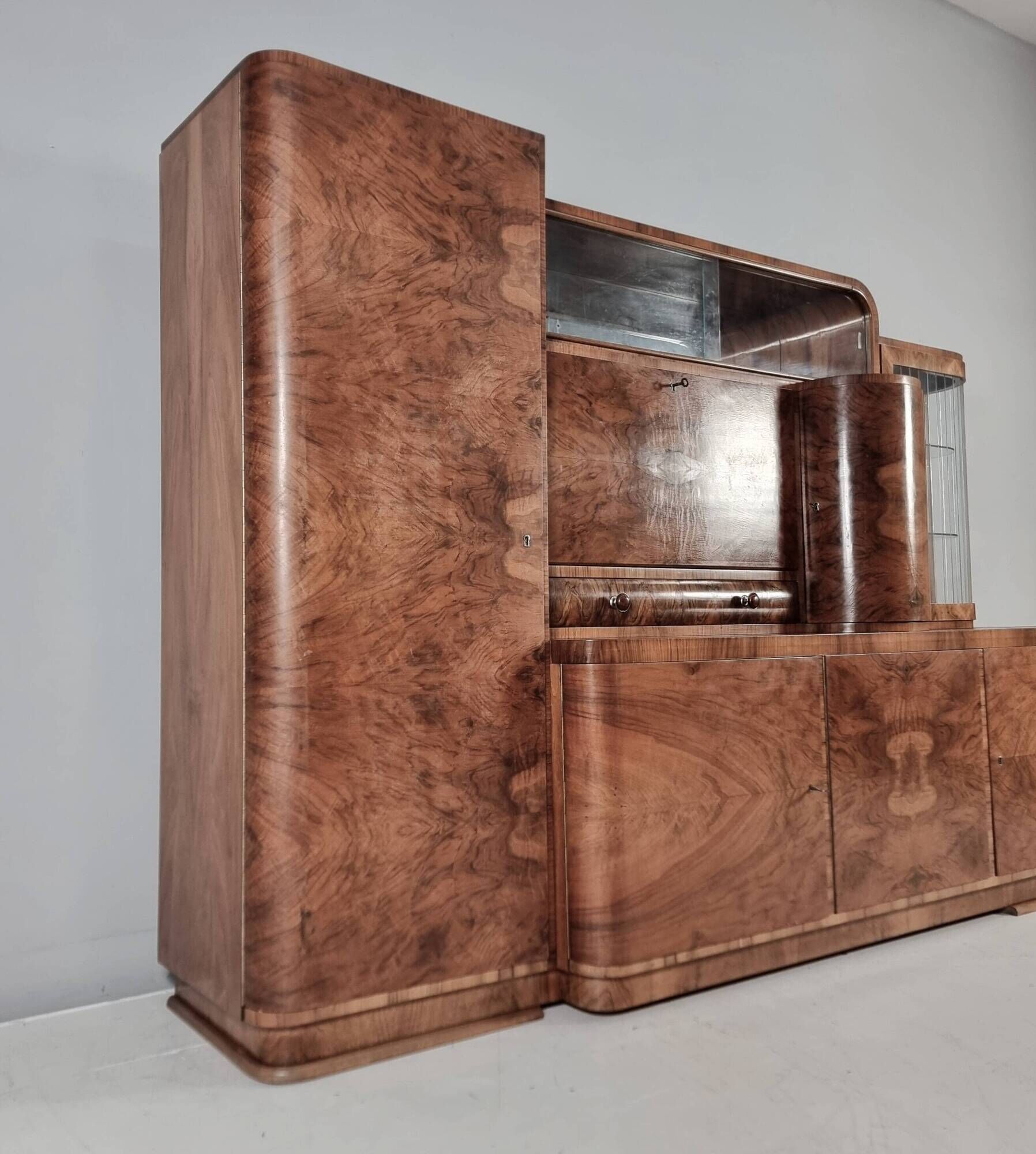 Art Deco Display Sideboard, 1940s