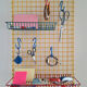 Vintage organiser, storage grid, wall cabinet