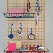 Vintage organiser, storage grid, wall cabinet