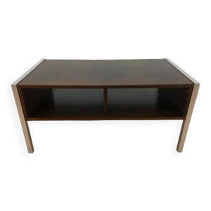 Table basse bois et aluminium
