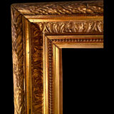 Frame early XX gilded wood water mill signed