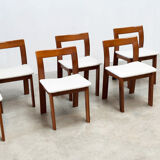 Set of six sculptural Italian dining chairs by Mobil Girgi