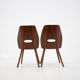 1960s set of four frantisek jirak dining chairs, czechoslovakia