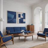 Vintage Mid-Century Australian Modern Teak Sofa & Armchairs by Parker Furniture