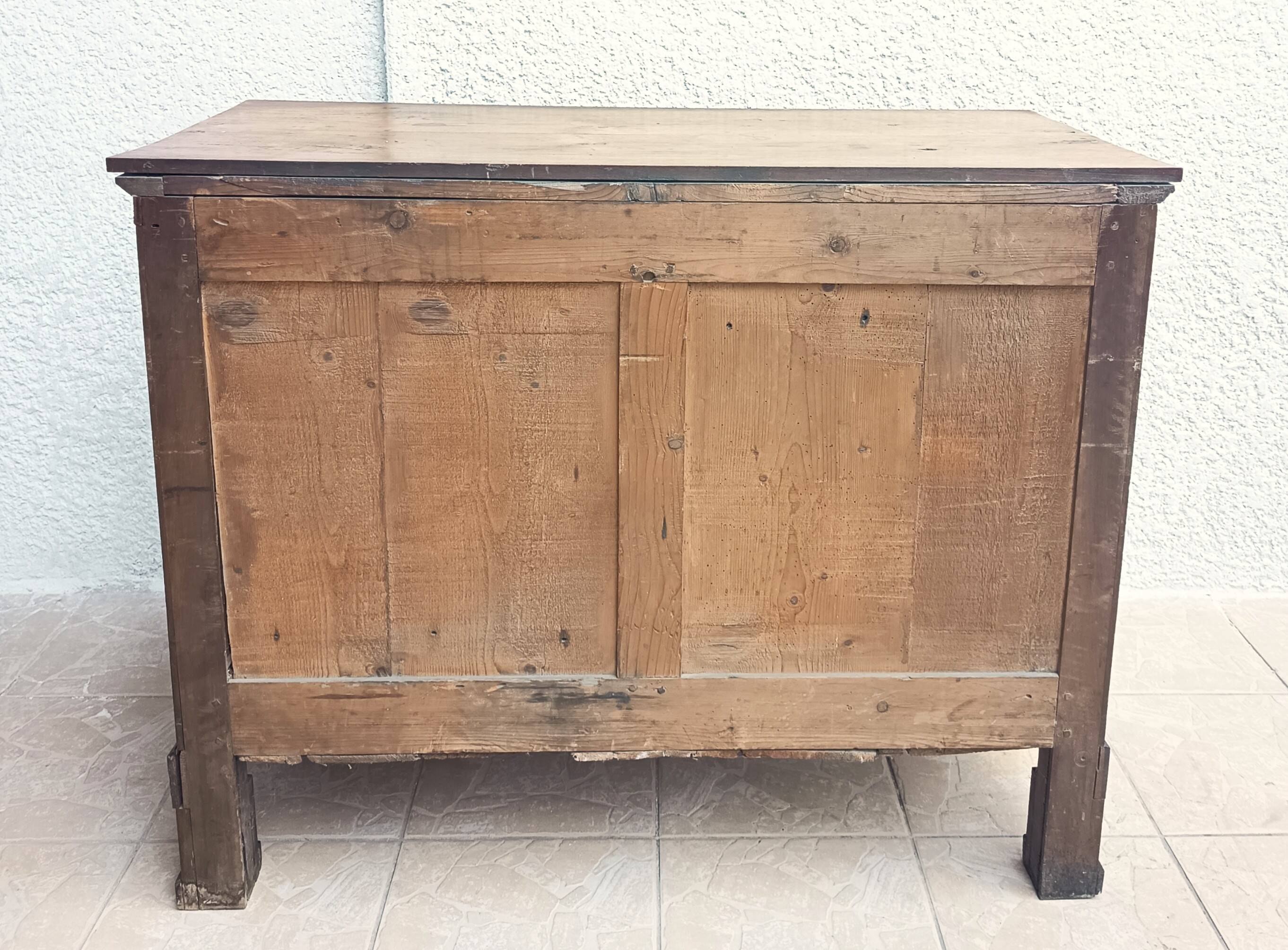 Empire period walnut commode