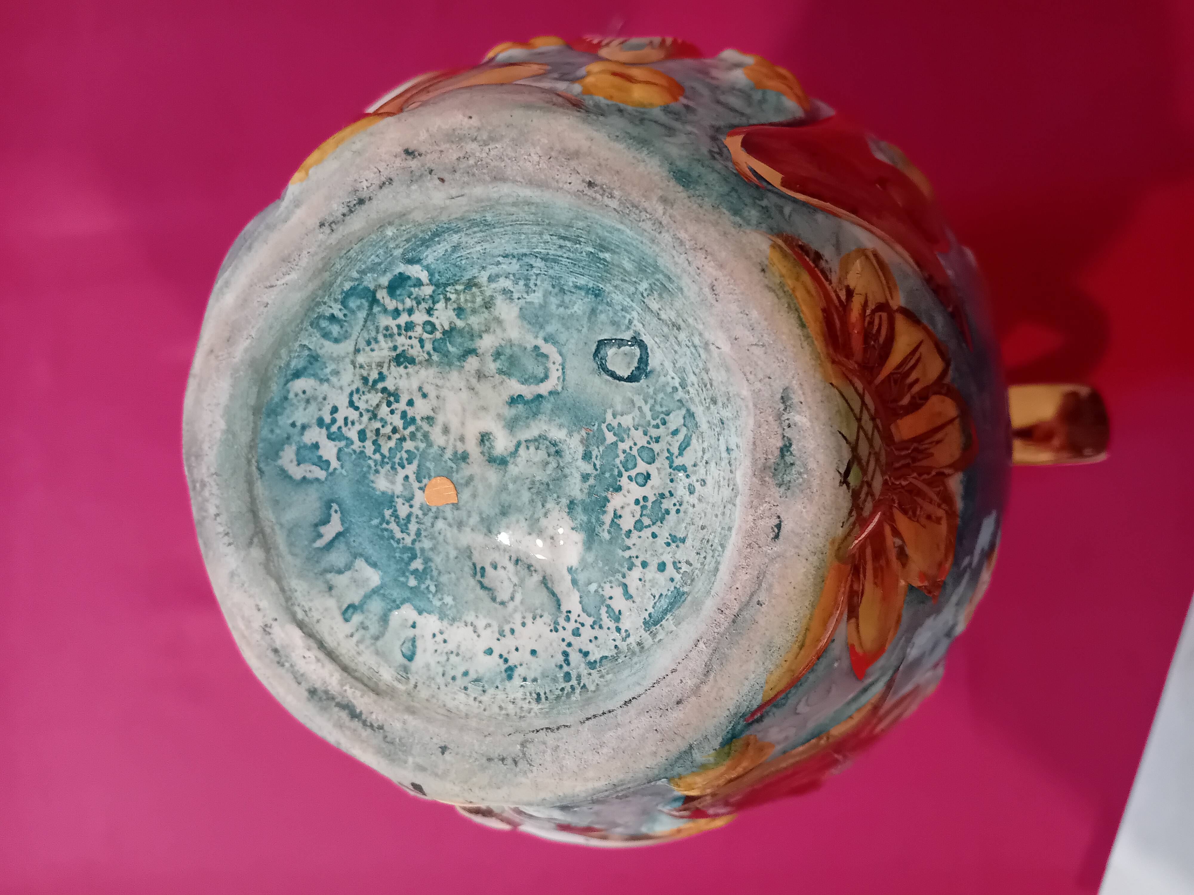 Vase/Pitcher in Belgian ceramic, signed H. Bequet