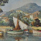 G. MARCHAND (20th century) Oil on canvas "Mediterranean Landscape"