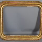 Old frame with doucine gilded stucco wood