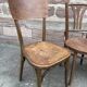 Lot 6 mismatched wooden bistro chairs