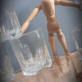 Set 6 sky glasses and square carafe