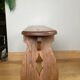 Country bench in solid oak, mid-20th century