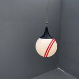 Hanging Pendant Lamp with Round Glass Shade
