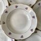 set of 6 hollow plates Digoin Sarreguemines small flowers 50s
