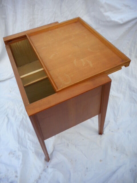 Scandinavian oak sewing basket