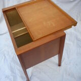 Scandinavian oak sewing basket