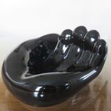"hand" in black ceramic trinket bowl 60/70