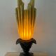 Georgia Jacob gold leaf lamp from the 70s and 80s signed