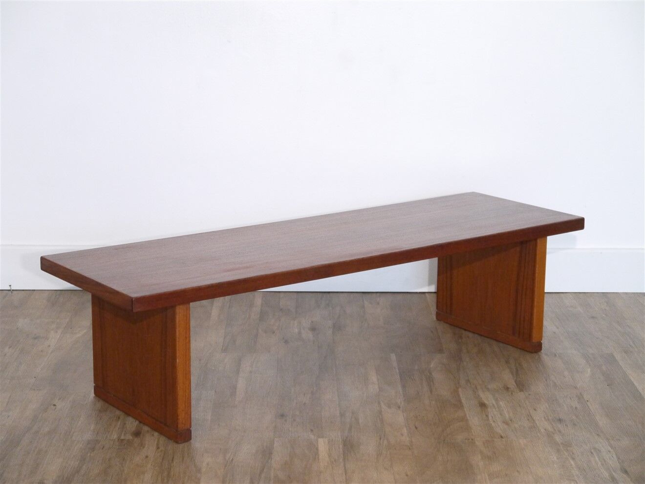 Scandinavian vintage teak bench 1970