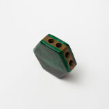 Porte-crayon en malachite et laiton (années 70)
