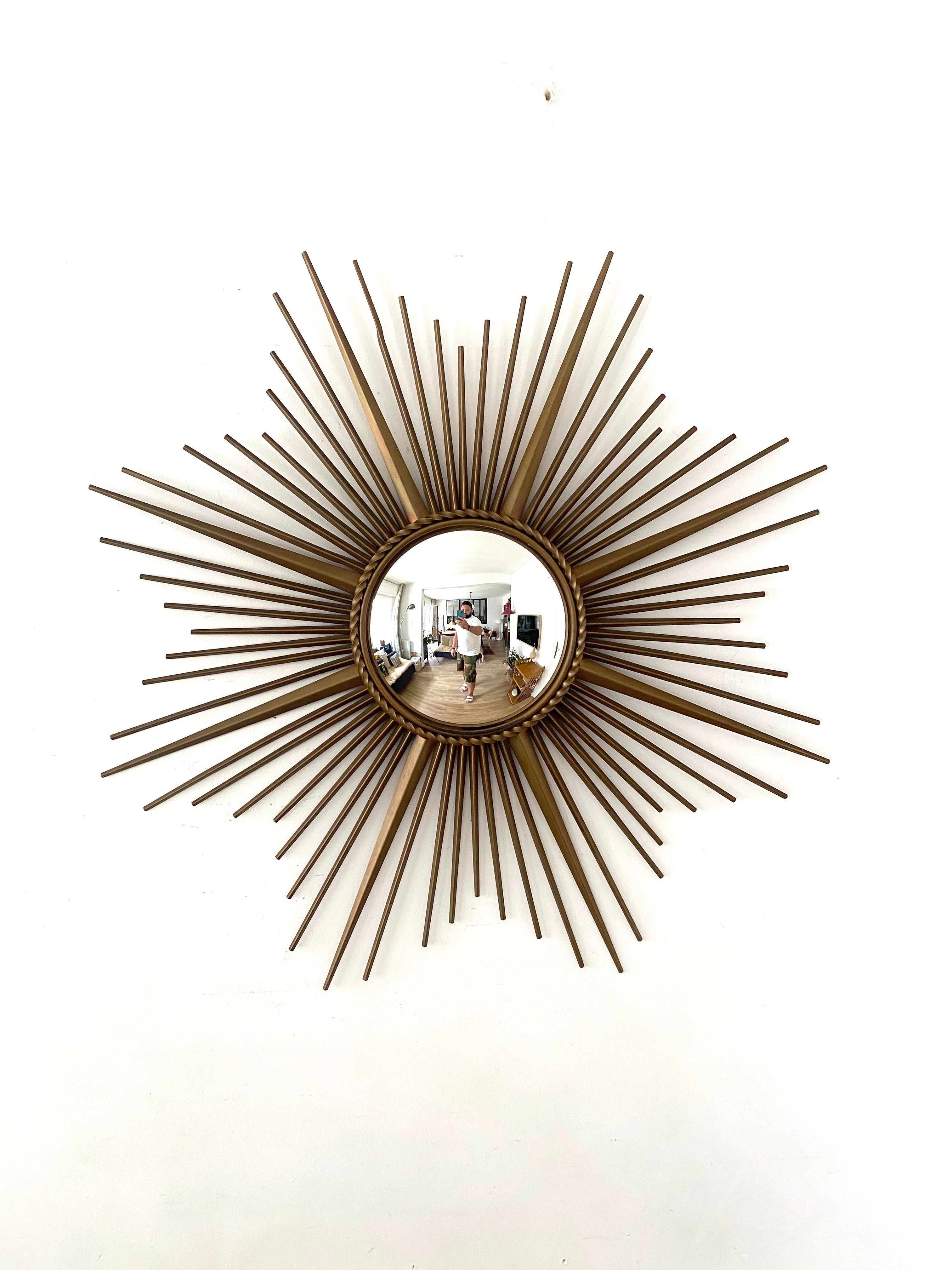 Mirror Chaty Vallauris vintage witch's eye 91cm