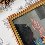 Vintage dried flowers frame