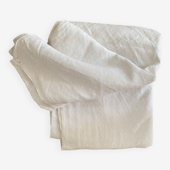 Nappe ancienne en coton blanc.