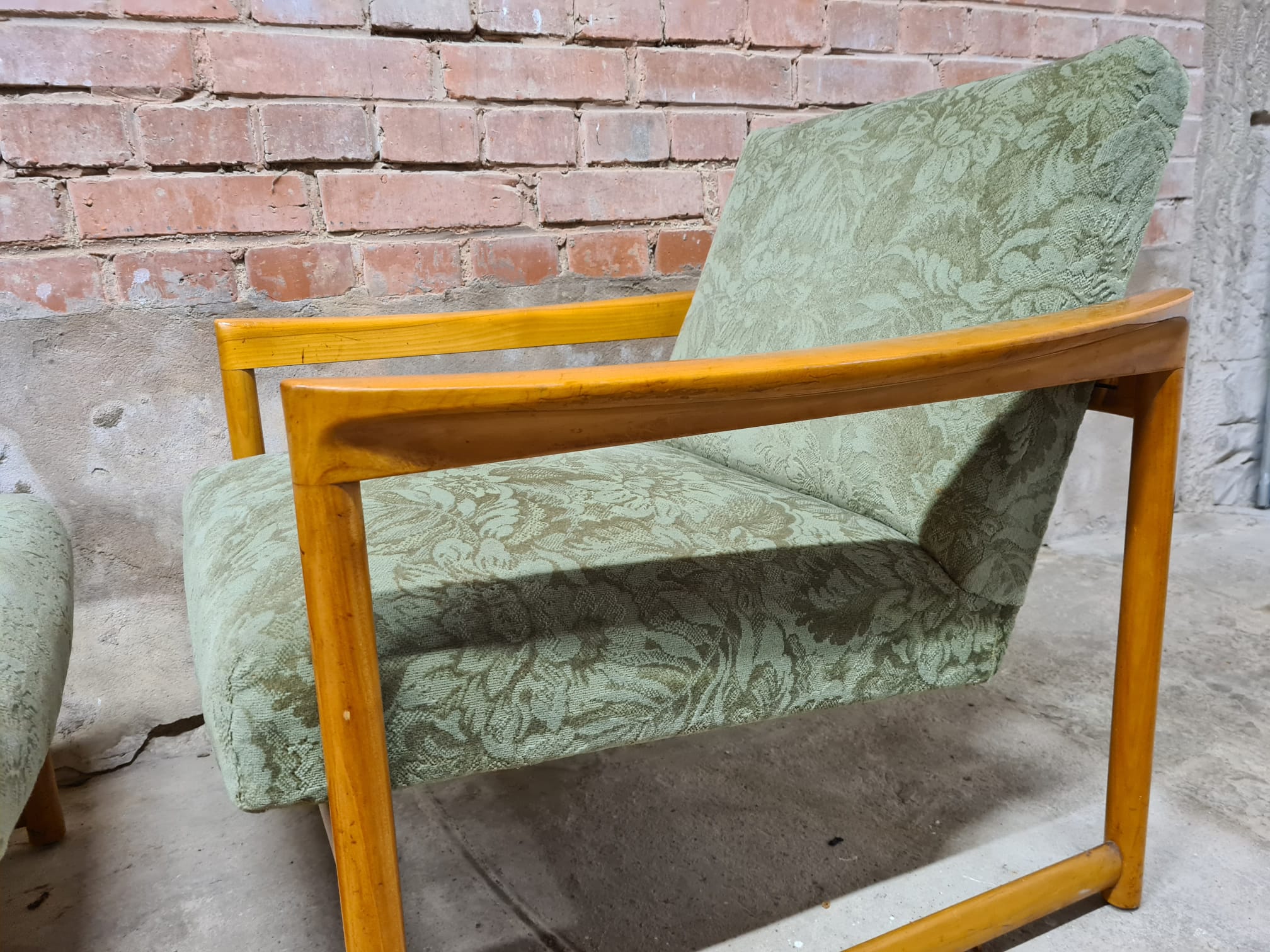 Pair of Scandinavian design armchairs teak 1960