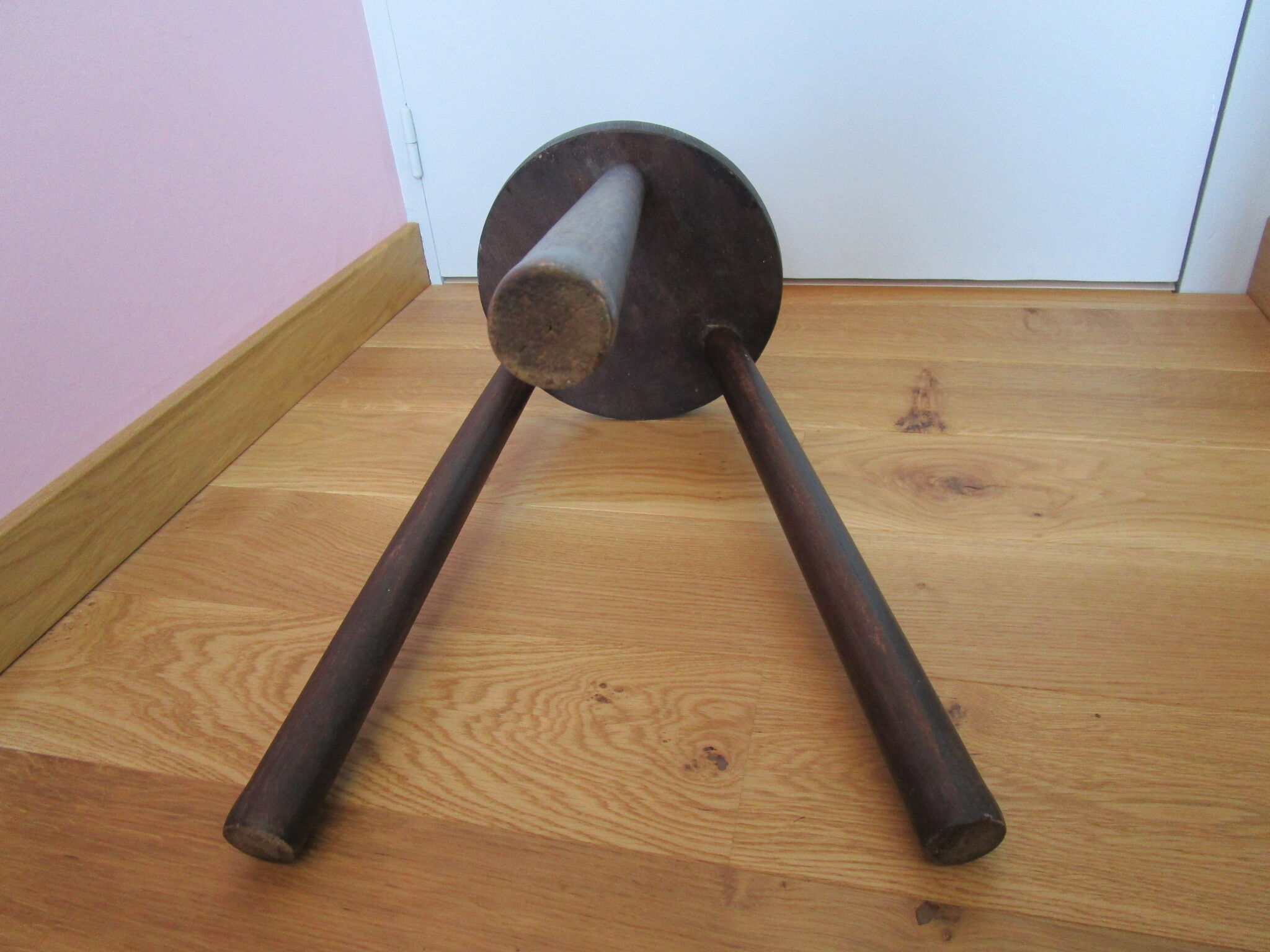 Wooden tripod stool