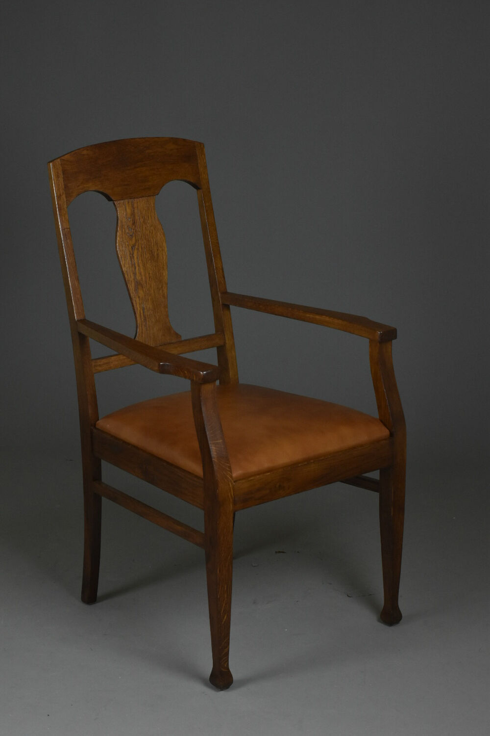 Art Deco Oak Armchair, 1920s–30s