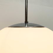 Vintage German space age glass ball pendant lamp by Limburg.